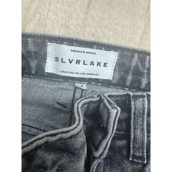SLVRLAKE “Lou Lou” Women London Jeans High Rise Size 26 Gray Cotton Blend - Picture 3 of 6